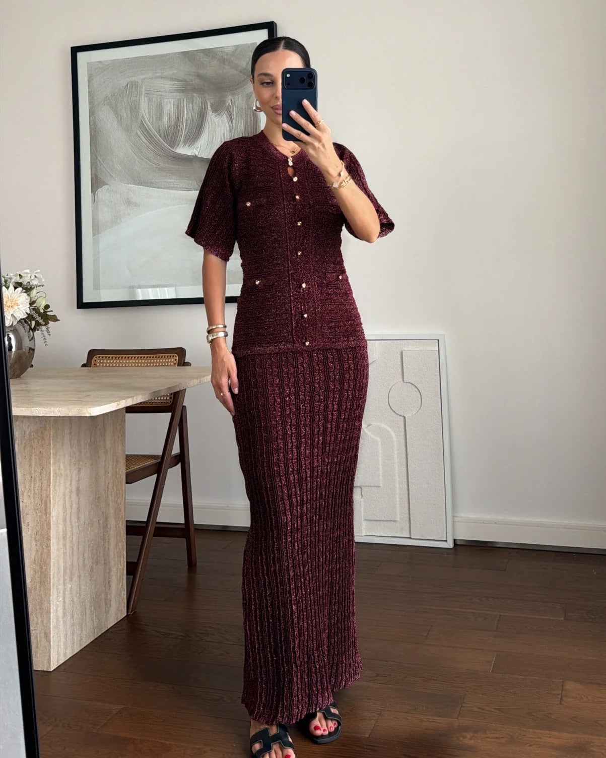 Burgundy Sandro Dress