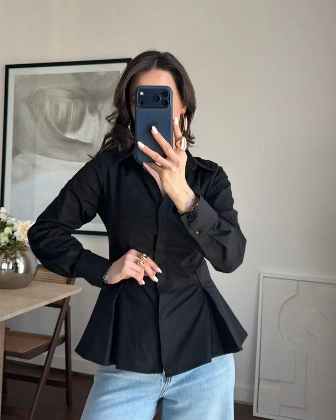 Black Waisted Shirt