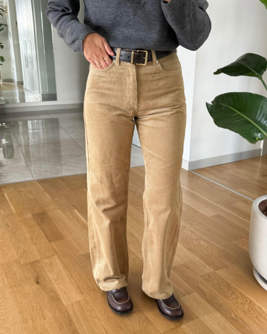 Beige Corduroy Pants