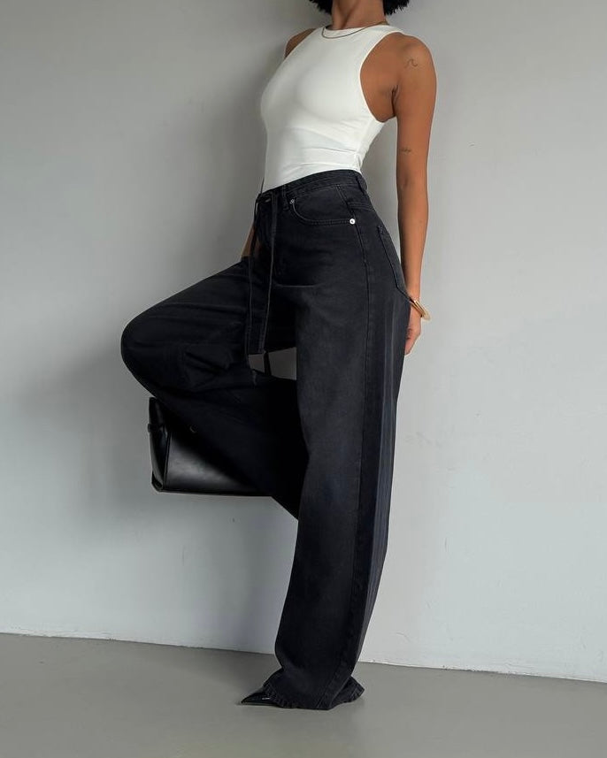 Black Wide Leg Jeans