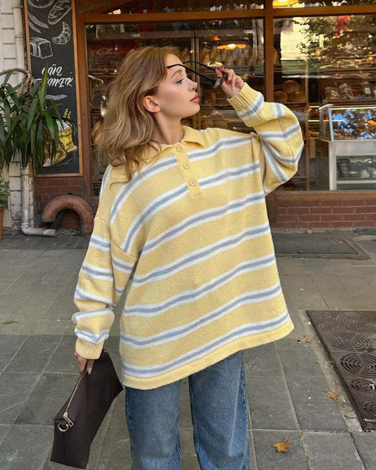 Yellow Striped Sweater