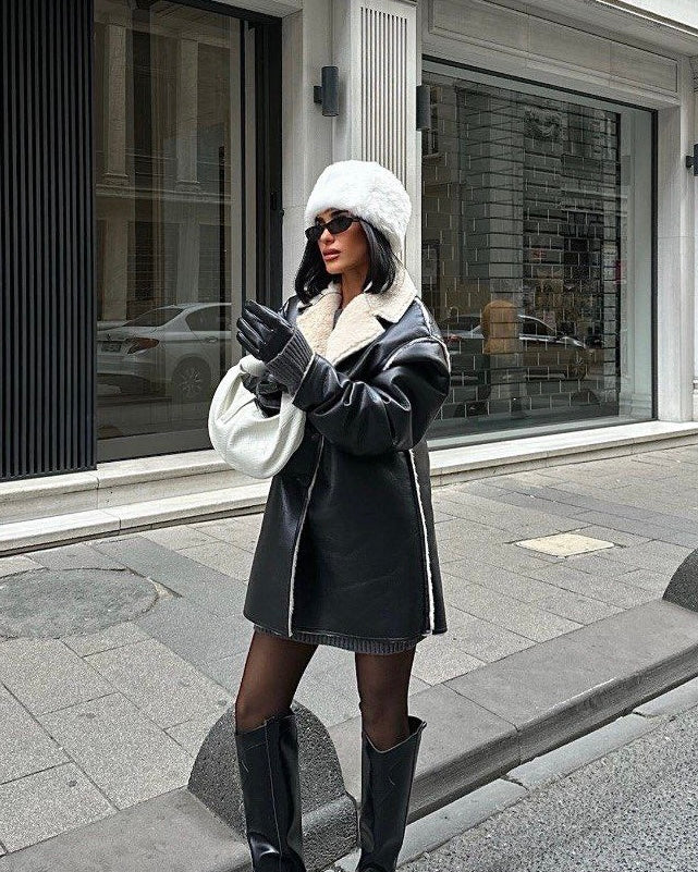 Black Leather Coat