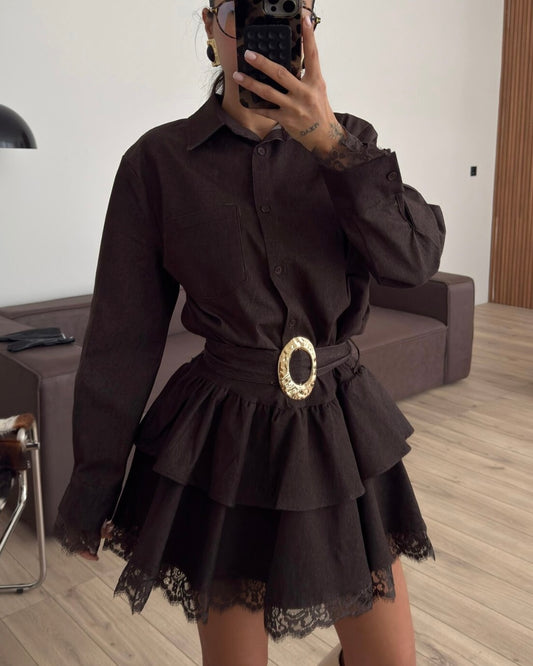 Brown Denim Dress