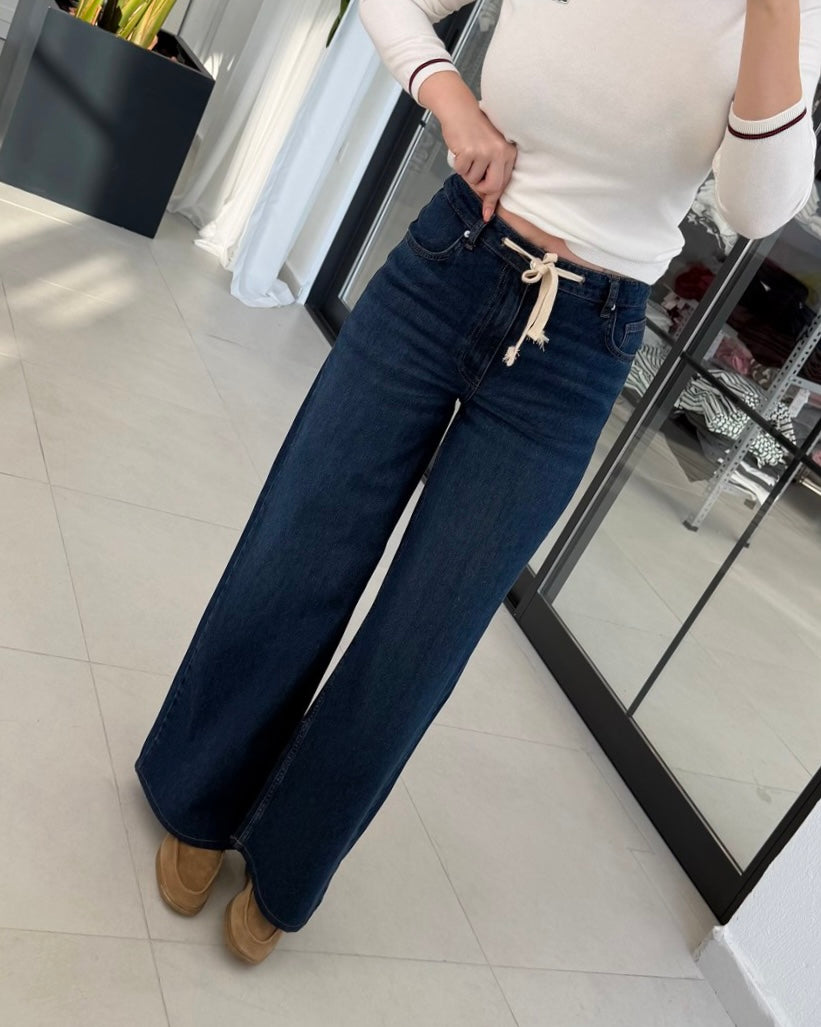 Dark Wide Leg Jeans