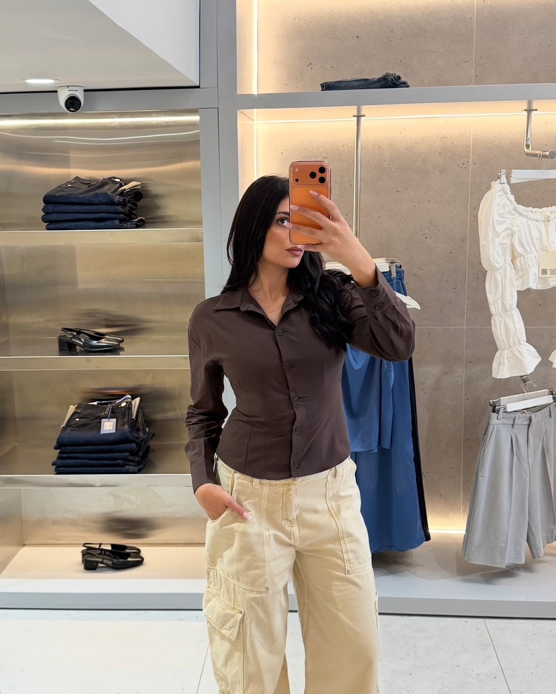 Brown Fitted Shirt