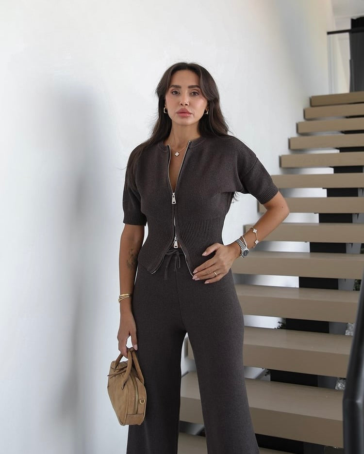 Brown Knitted Set