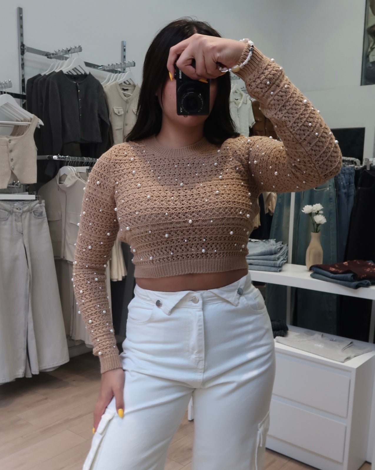 Knitted Pearly Sweater