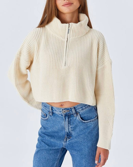 Off White Knitted Sweatshirt