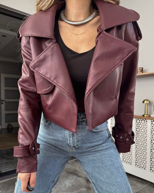 Burgundy Leather Jacket