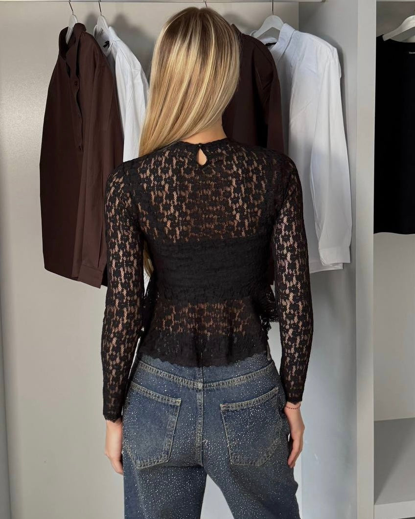 Black Lace Top