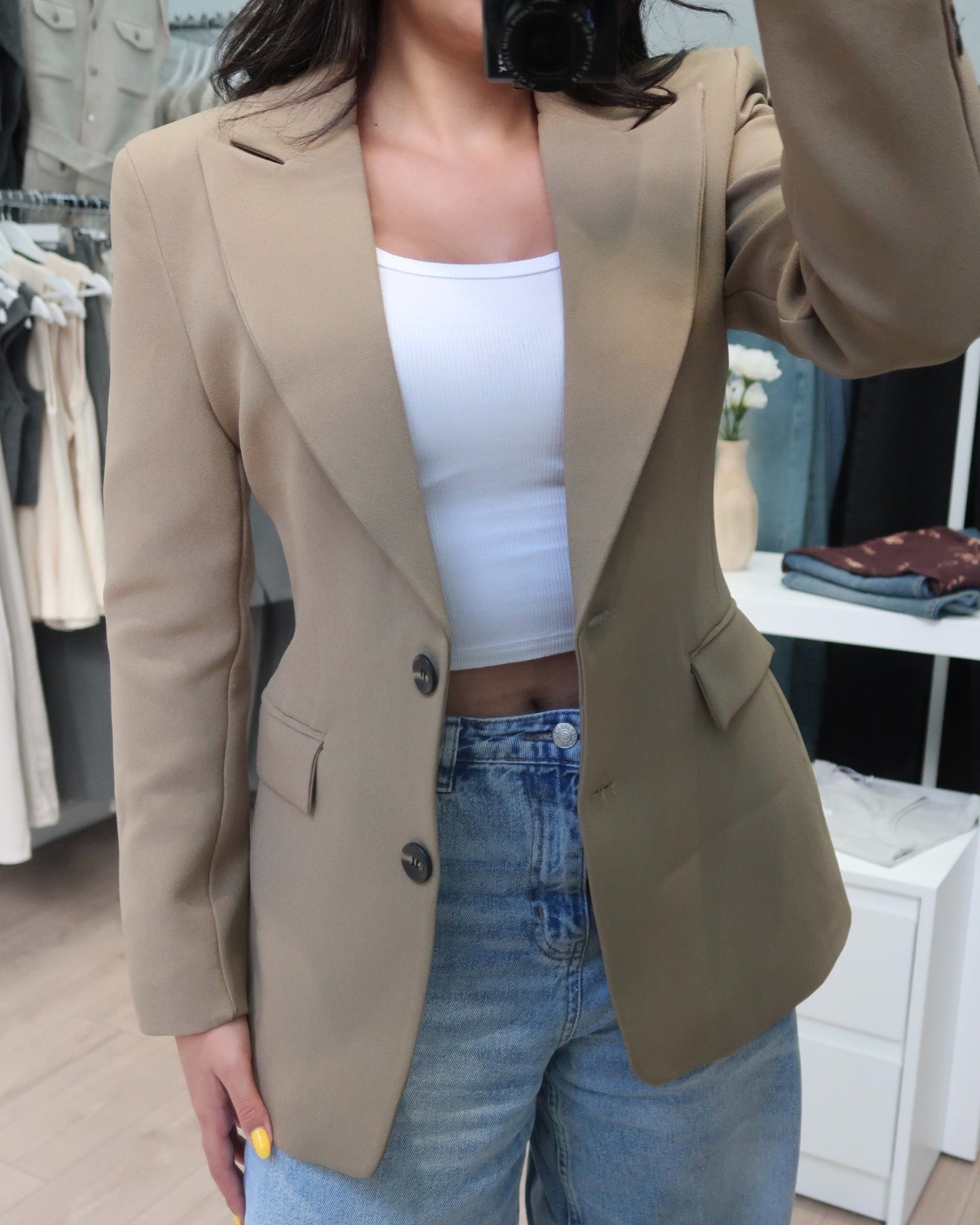 Army Green Fitted Blazer