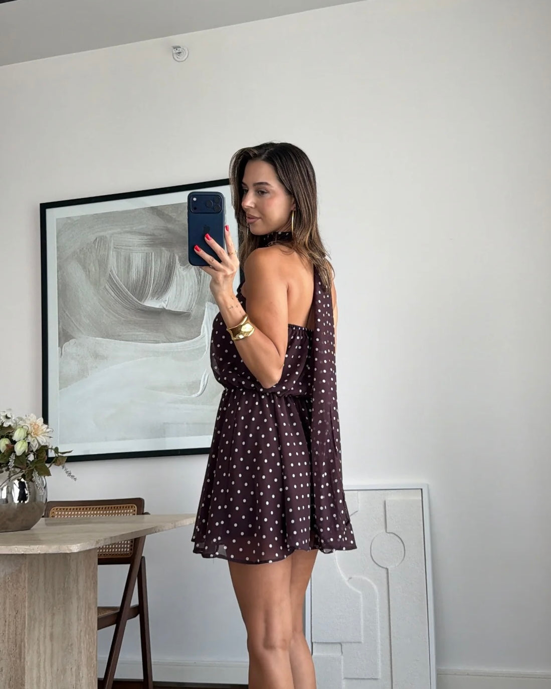 Brown Polka Dot Dress