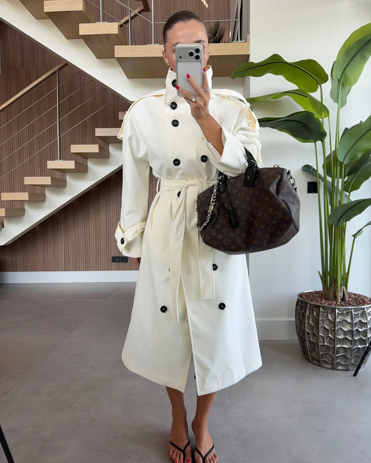 Off White Trench Coat