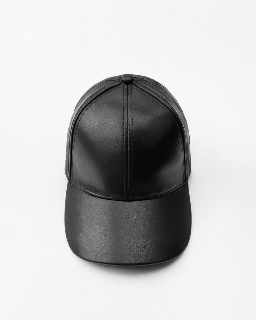 Black Leather Cap