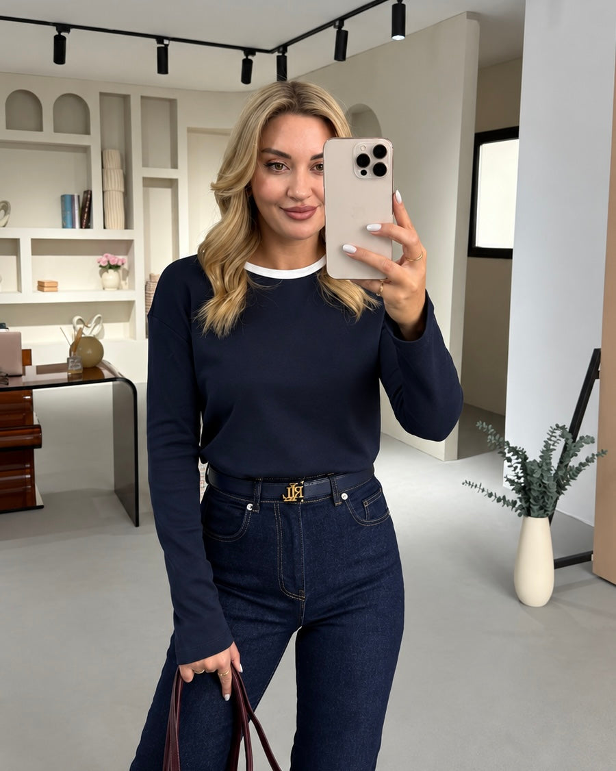 Navy Basic Top