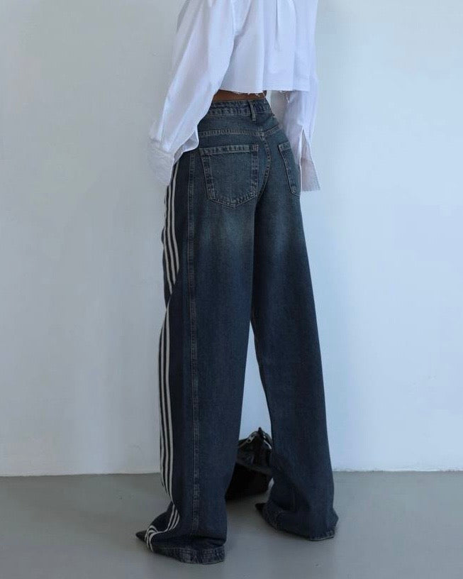 Striped Baggy Jeans