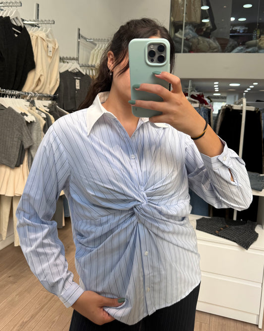Striped Tied Buttoned Shirt