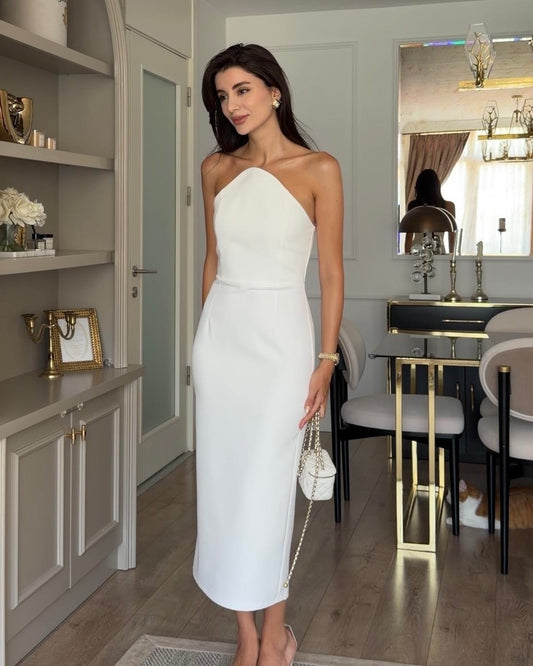 White Strapless Dress