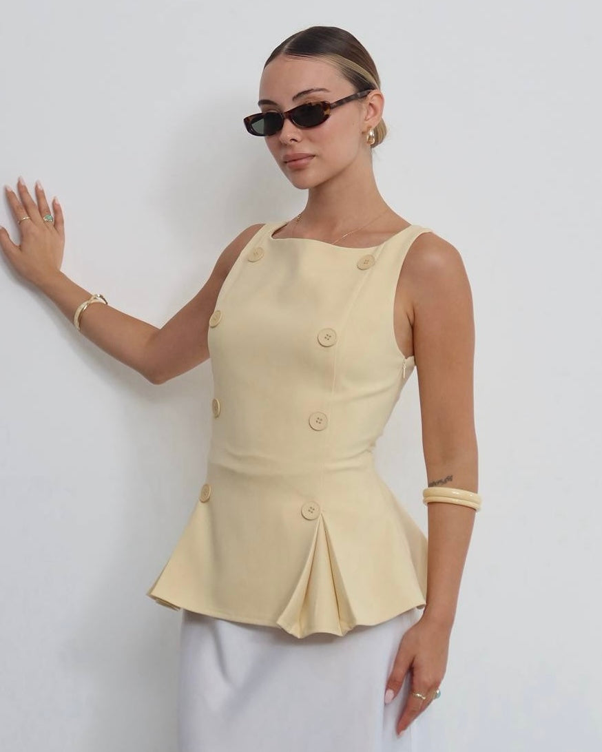 Butter Yellow Formal Vest