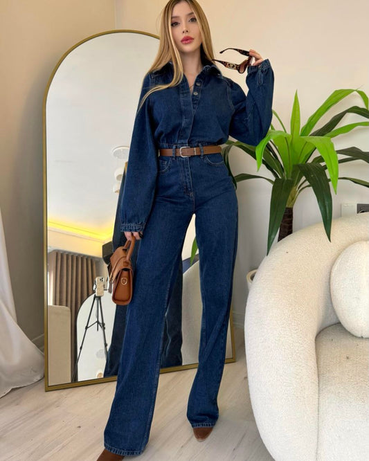 Blue Denim Jumpsuit