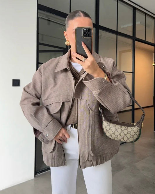 Light Brown Oversized Jacket