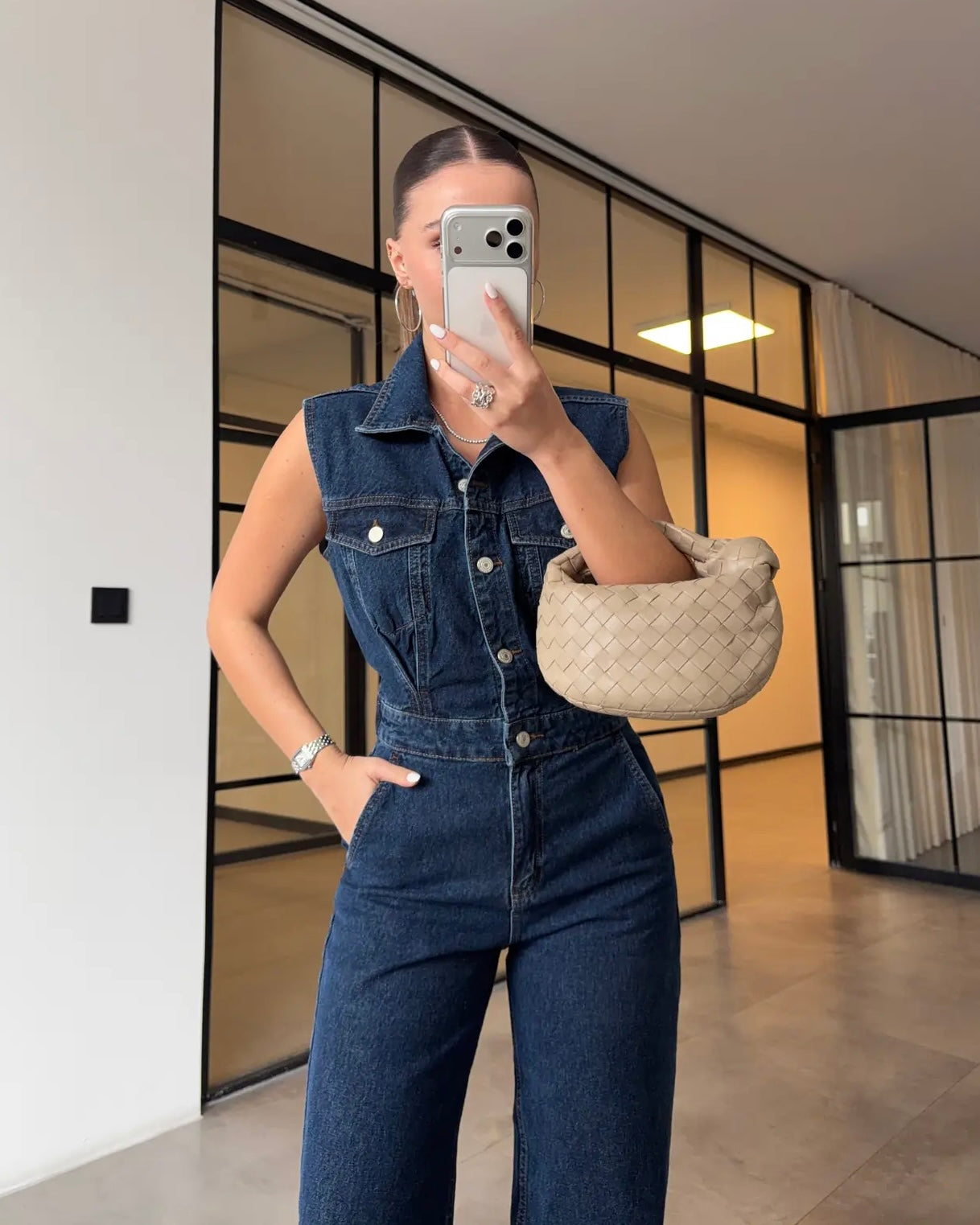 Blue Denim Jumpsuit