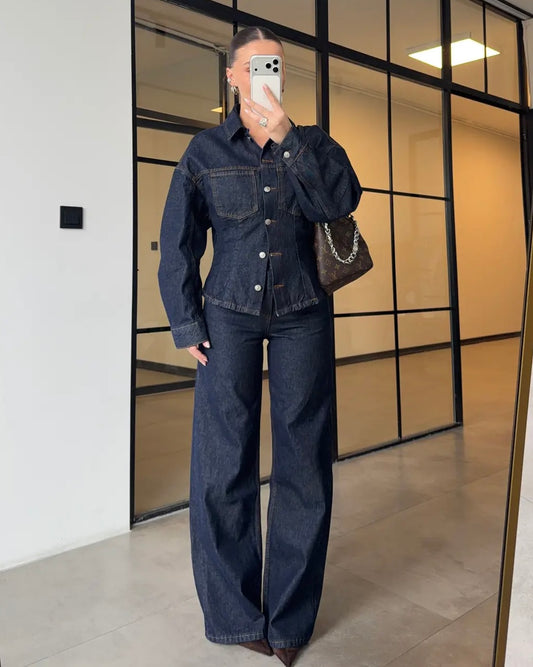 Denim Waisted Set