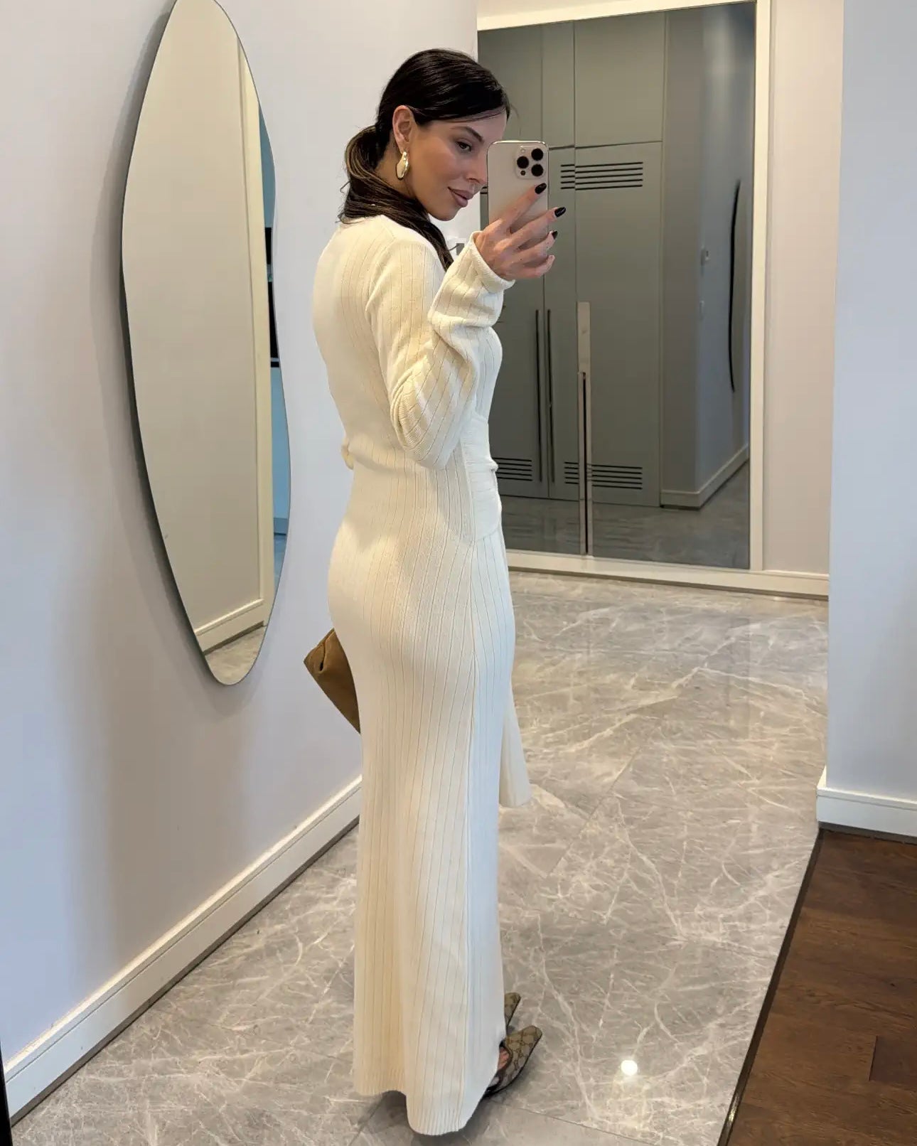 Off White Tied Dress