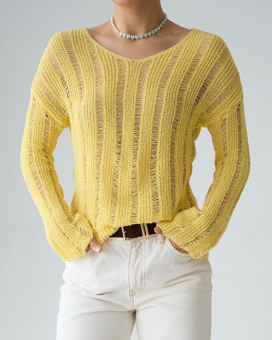 Yellow Knit Sweater