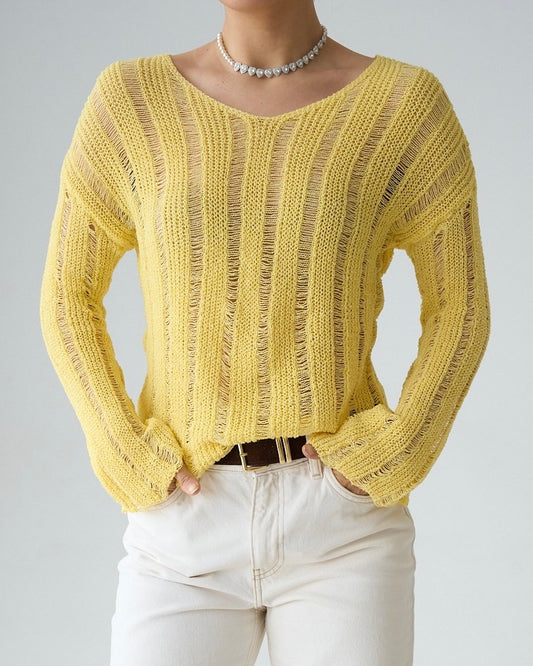 Yellow Knit Sweater