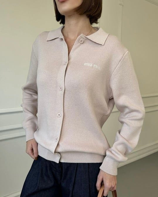 Light Pink Miu Miu Cardigan