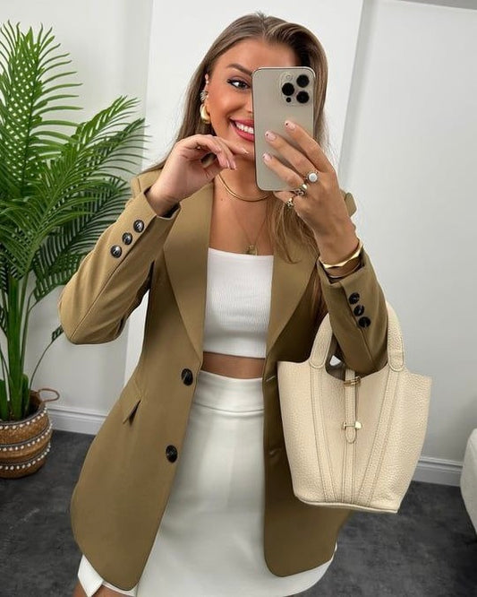 Army Green Fitted Blazer