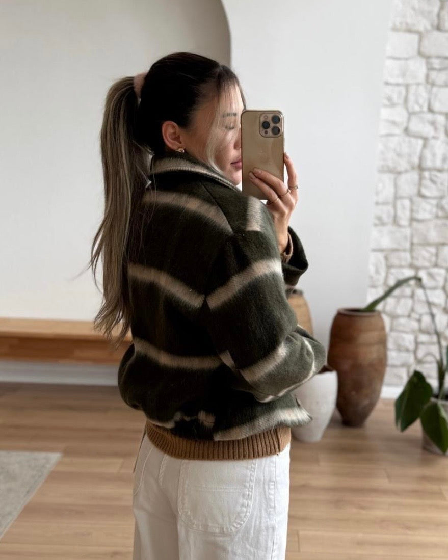 Army Green Checkered Jacket