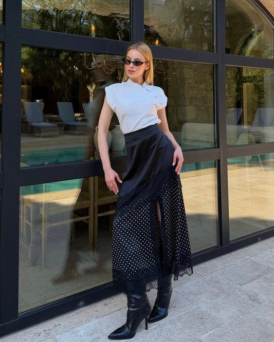 Black Polka Dot Skirt