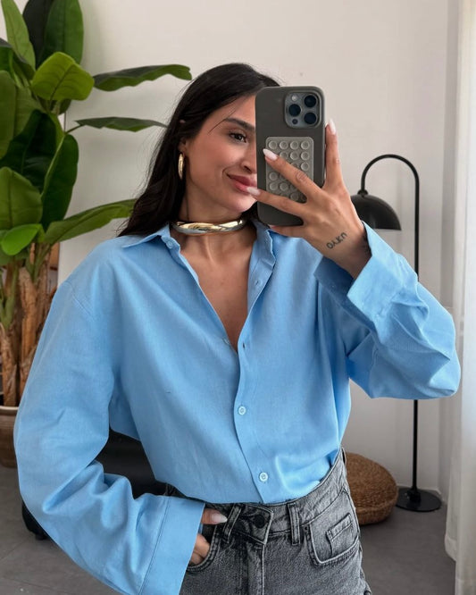 Blue Buttoned Shirt