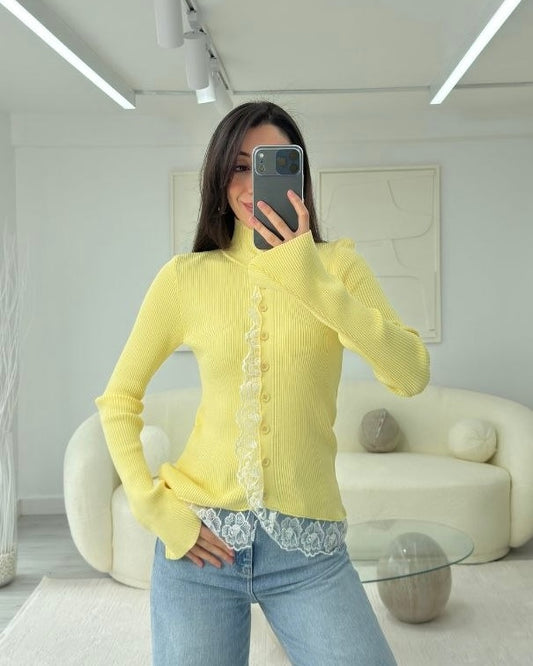 Yellow Lace Blouse