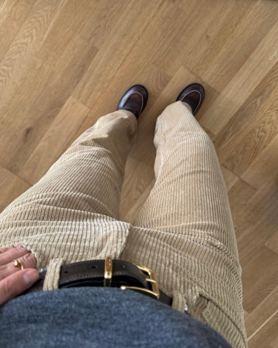 Beige Corduroy Pants
