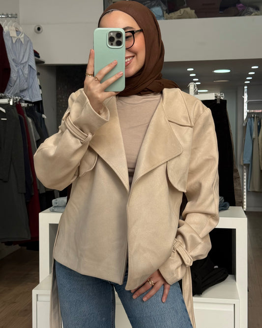 Beige Suede Jacket