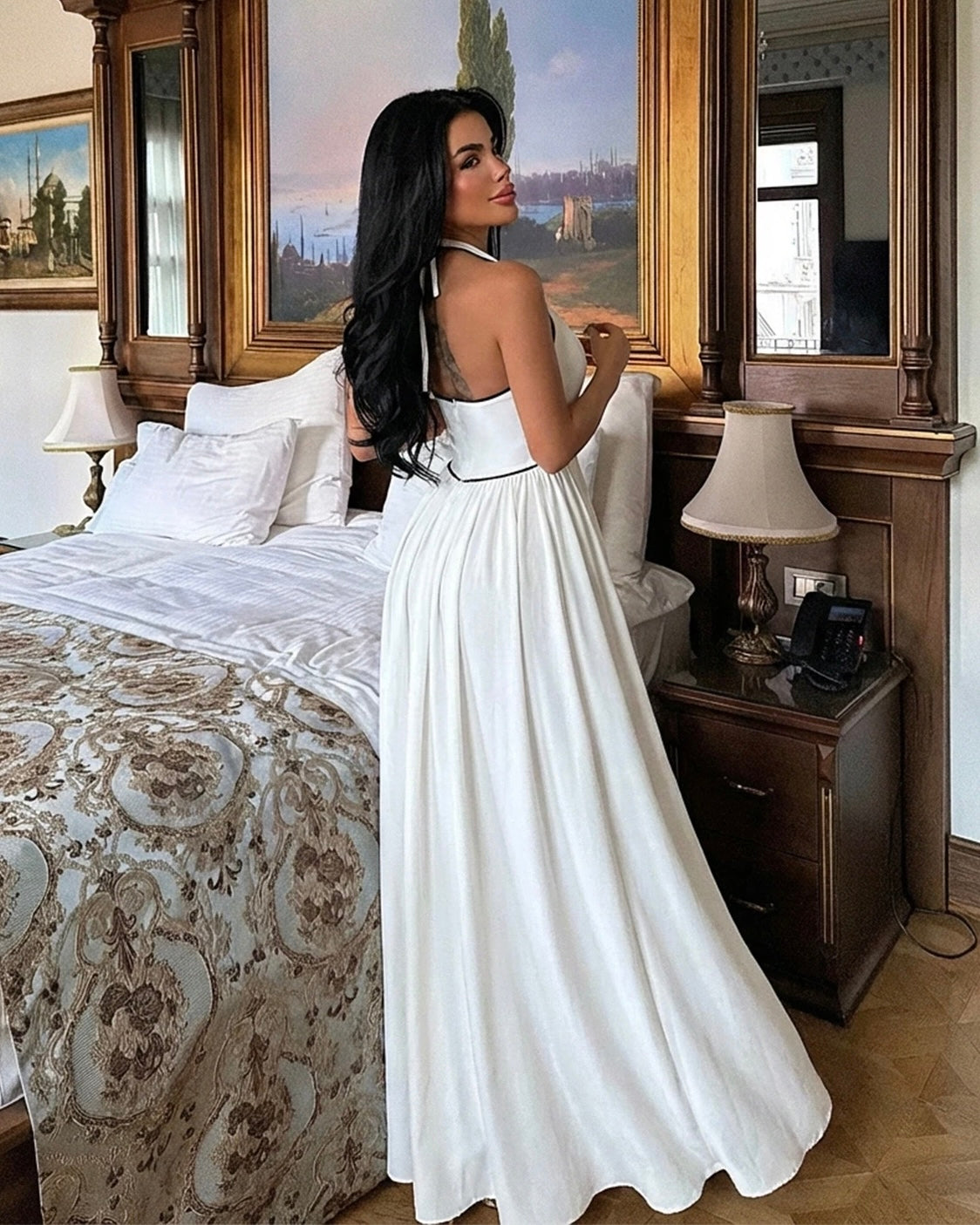 White Waisted Dress