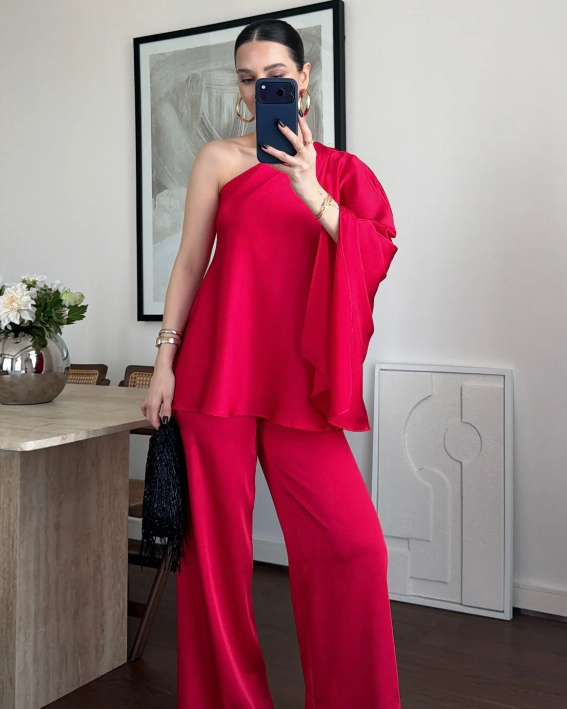Red Satin Set