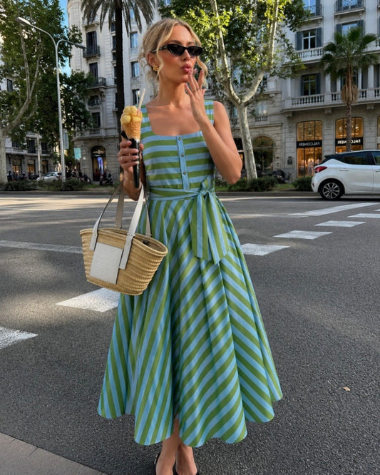 Blue & Green Dress