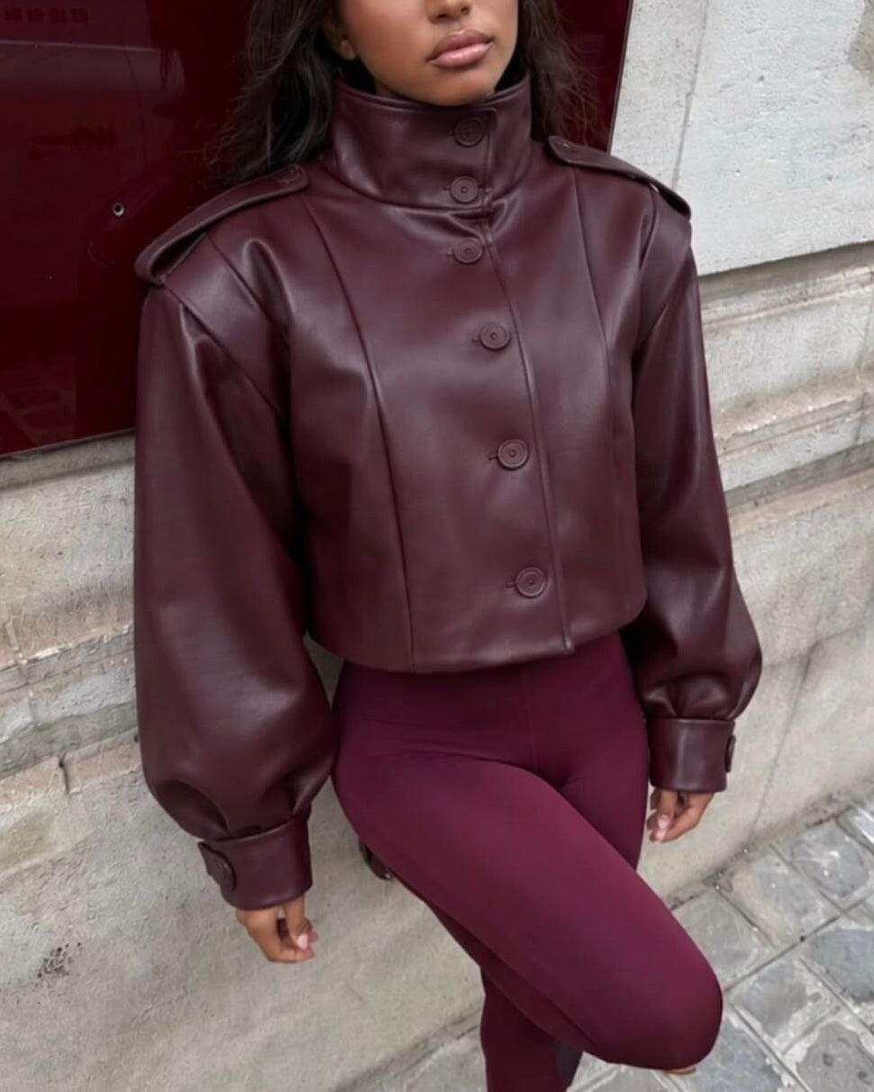 Burgundy Leather Jacket