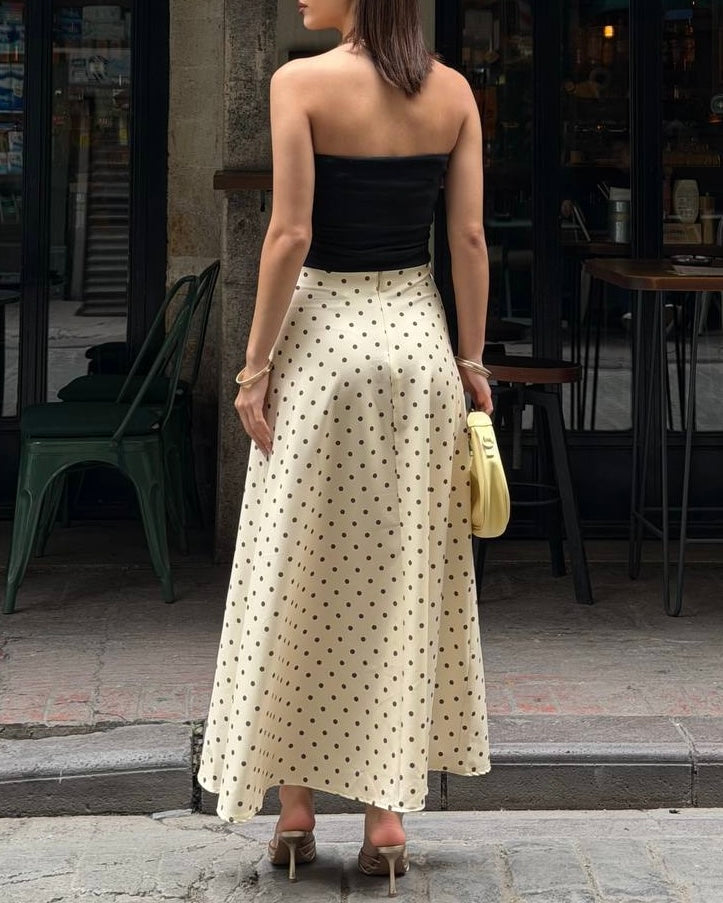 Yellow Polka Dot Skirt
