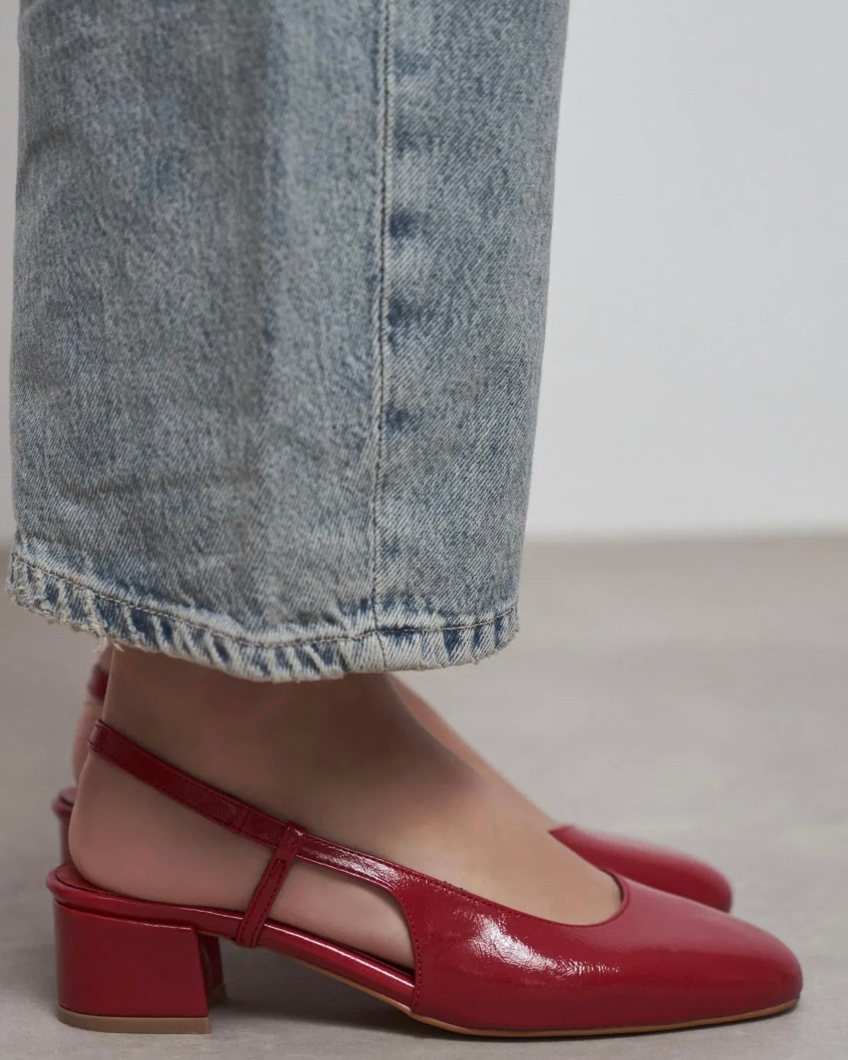 Red Low Heels