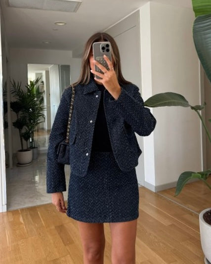 Navy Set (Skirt & Jacket)