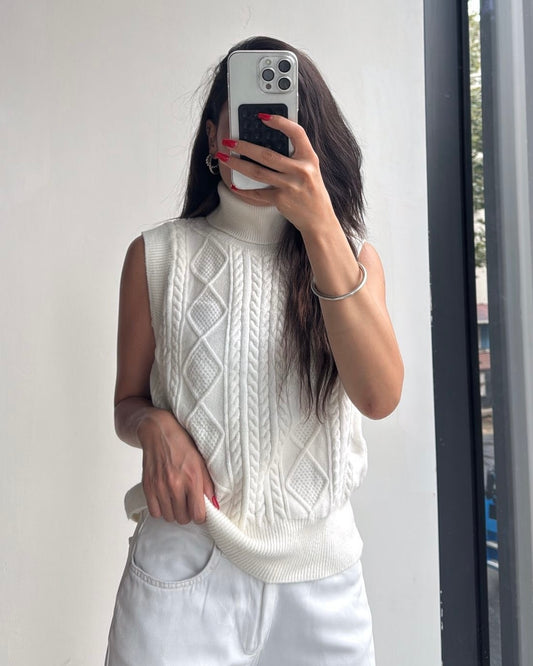 Off White Turtle Neck