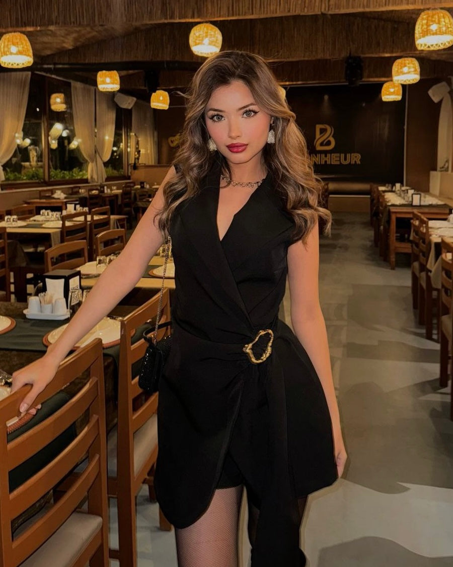 Black Mini Jumpsuit