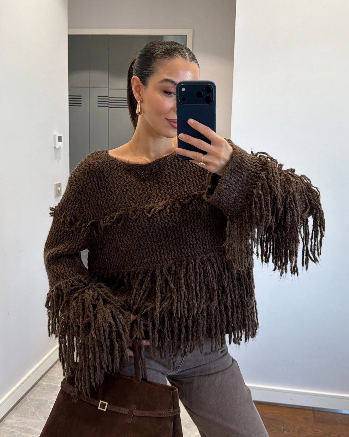 Brown Knitted Sweater