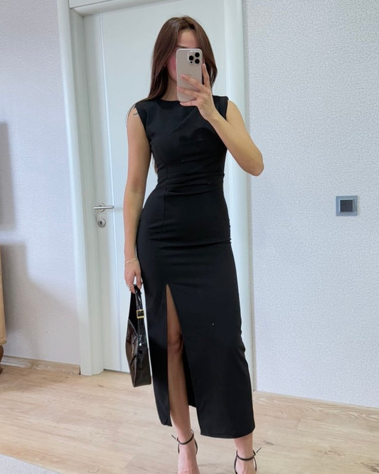 Black Dress With Slit