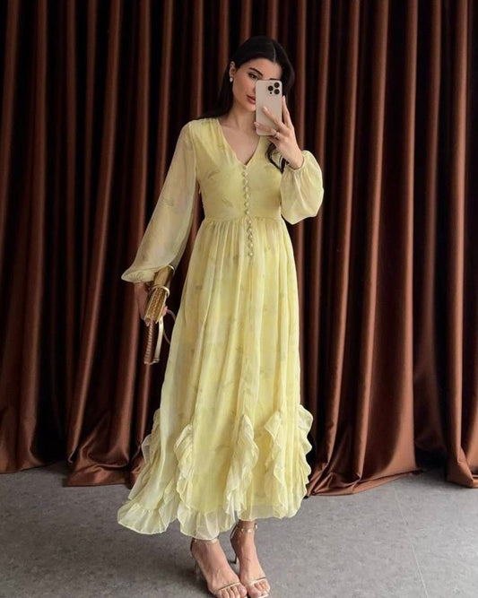Yellow Floral Dress